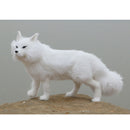 White Artificial Fur Garden Decor Lifelike - 14" Long Garden Ornament
