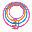 4Pc Embroidery Hoops Set Plastic Round 6/7/ 8/10Inch Cross Stitch Needlework DIY