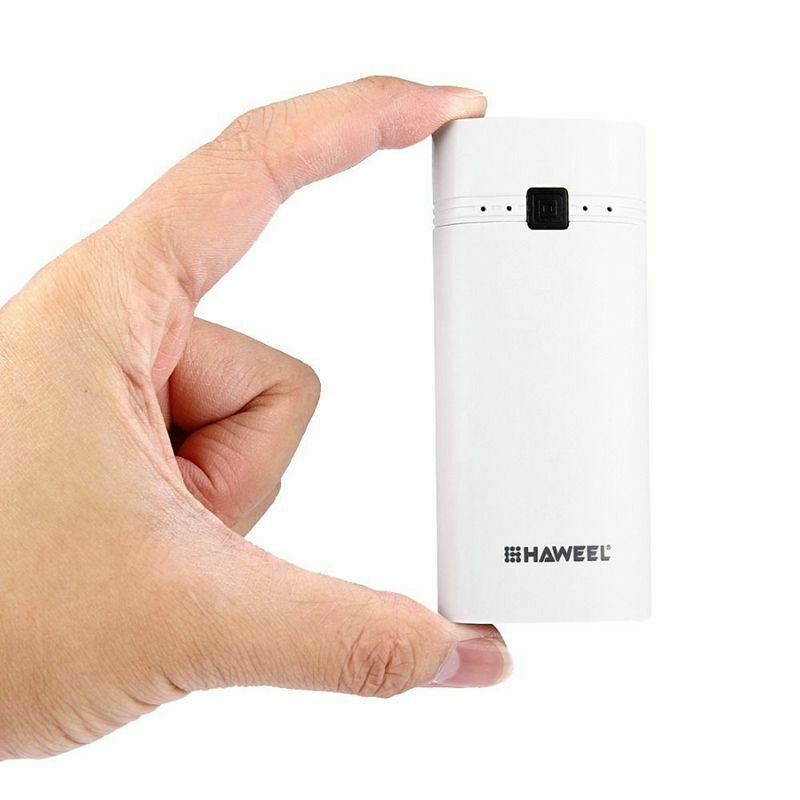 Haweel DIY 2x18650 Battery Portable 5600mAh Power Bank Box Shell with USB O J2X3