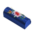 Lady Floral Embroidery Mirror Lipgloss Lip Stick Case Jewelry Lipstick Box