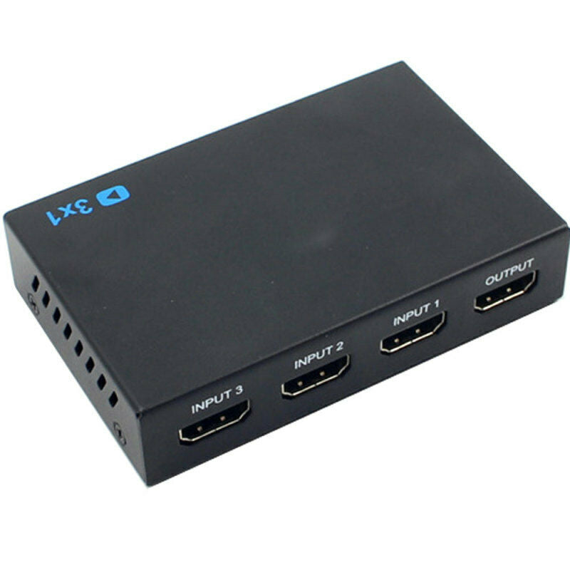 Portable 3x1 HDMI Splitter Switcher 4 Port Hub Box Auto Switch 1 In 3 Out  MIL