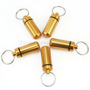 New 5pcs Aluminium Keychain Waterproof Travel Pill Box Bottle Case Container