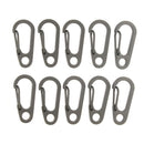 50x Mini Alloy Key Buckle Snap Spring Clip Hook Carabiner Keychain Gray