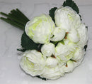 Artificial 13-Head Jasmine Silk Flowers Leaf Wedding Photography Craft White