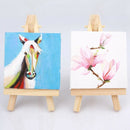10 Sets Mini Display Easel With Canvas 8X8Cm Wedding Table Numbers Painting K2K6