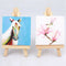 10 Sets Mini Display Easel With Canvas 8X8Cm Wedding Table Numbers Painting K2K6