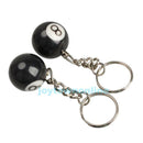 2pcs Billiard Pool Keychain Snooker Table Ball Key Ring Gift Lucky NO.8