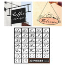 32 Styles Alphabet Letter Number Stencils Templates for Drawing Art Painting