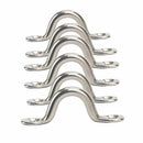 Pack of 6 Stainless Steel Bimini Boat Top PAD EYE , Eye Straps, Tie Down, K W3V1