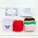 Wool Felt Handmade Poked DIY Non Finish Santa Claus Needle Material Bag Set