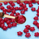 100pcs Five-Pointed Star Stamp Paint Wax Envelope Card Sealing Wax(Wine Red