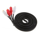 2 RCA Female Jack To 2 RCA Male Plug Splitter Audio Video Av Adapter Cable