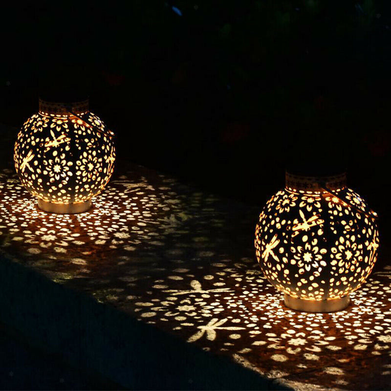 LED Solar Lantern Outdoor Garden Decor Hanging Lamp Night Light IP65 Waterproof