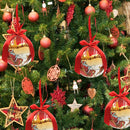 Christmas Tree Pendant Cute Ball Ornaments Home Decor for Xmas (B-9.7cm)