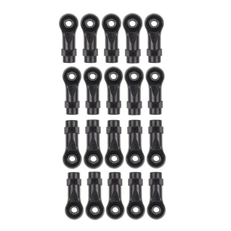 10Pcs Metal Link 5mm Rod Ends Linkage Set for Axial SCX10 II 90046 90047 RC G3B6
