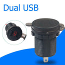 Dual USB 12V Electronic Car Charger Adapter Socket w/ Voltmeter Ammeter Display