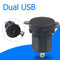 Dual USB 12V Electronic Car Charger Adapter Socket w/ Voltmeter Ammeter Display