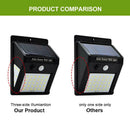 2pcs 40LED Solar PIR Motion Sensor Wall Lamp Waterproof Garden Path Light
