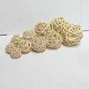 10 Pcs 3-7cm Rattan Wicker Ball Photo Props, Home Wedding Bowls DIY Trinkets