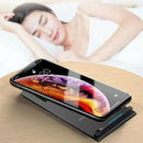 Electric LCD Digital Alarm Clock w/ Wireless Charging Pad Phone Charger Stand