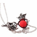 Owl Locket Pendant DIY Necklace Fragrance Aromatherapy Essential Oil Diffus