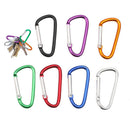 5PC Useful D-Ring Aluminum Carabiner Keyring Chain Snap Hook Camping Keychain