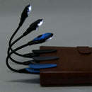 Mini Flexible Clip-on Bright Booklight LED Travel Book Reading Lamp White L