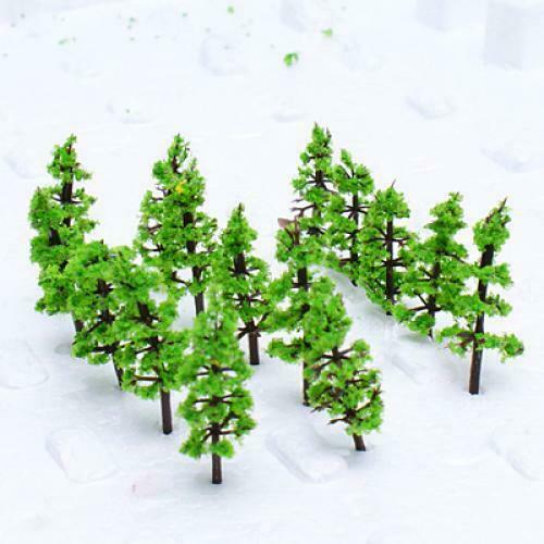 Set of 100 1:160-1:220 N Z Scale Mini Fir Tree Models for Street Garden Train