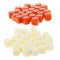 50 Pieces Opaque Blank Dice D6 for D&D RPG MTG Party Games Orange + Beige