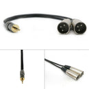 Audio cable 3.5mm Stereo to 2 XLR /mother 3.5mm turn card audio cable