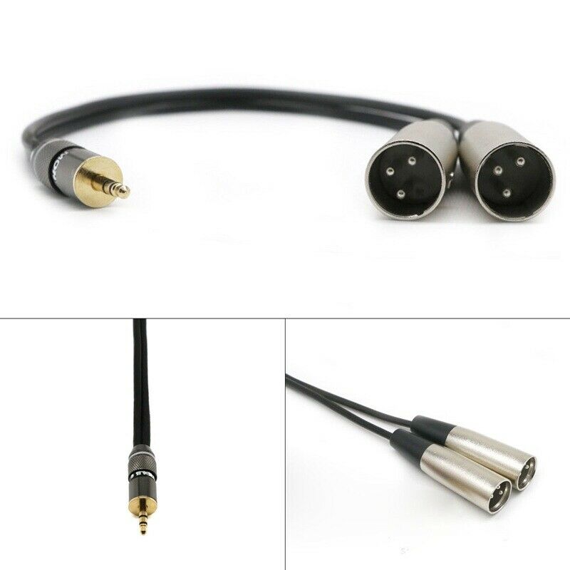 Audio cable 3.5mm Stereo to 2 XLR /mother 3.5mm turn card audio cable