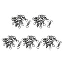 50 Pieces Ball Bearing Swivels Heavy Duty Rings Fishing Swivels Snaps 5#