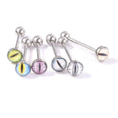 7Pcs Stainless Steel Punk Eye Tongue Barbell Rings Stud Body Piercing Jewel&+