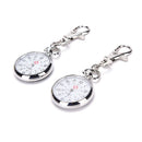 Stainless Steel Quartz Pocket Watch Cute Key Ring Chain Gift ME