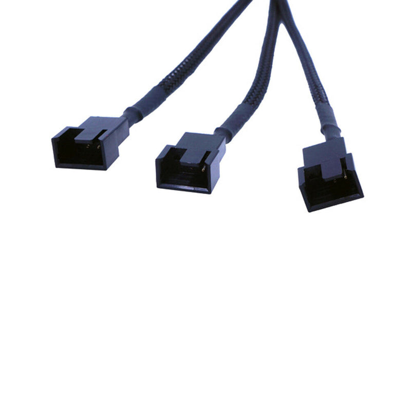 1 To 3 way splitter sleeved 2-pin pwm connector fan extension cable ï¼D