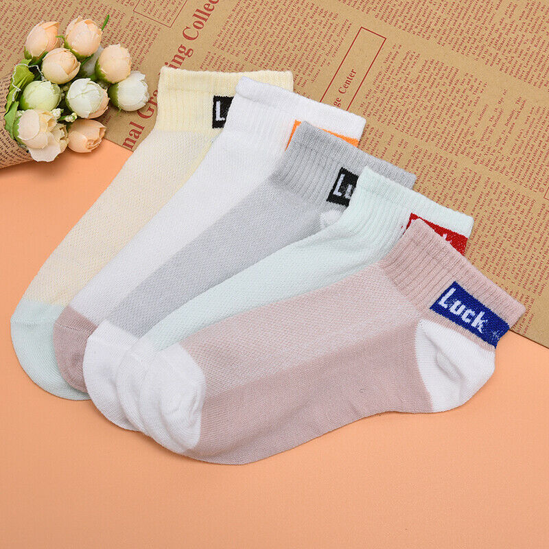 Women Luck English Comfortable Cotton Sock Slippers Short Ankle So- OZ