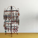 144 Holes Rotatable Women Jewelry Rack 4 Layers Studs Display Stand Holder