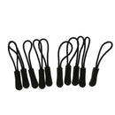 10x Zip Pullers Zipper Pulls Replacement Broken Zip Cord Suitcase Bag Black