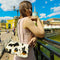 Women Handbag Cow Milk PU Leather Lady Underarm Shoulder Tote Bag (Beige)