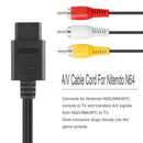 1.8 Meters Composite AV Audio Video Cords Cable for Nintendo N64 Gamecube