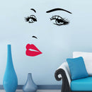 1Pcs Sexy Eyelashes Red Lips Wall Stickers Living Room Bedroom Decoration De Nw