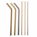12Pcs/set Reusable Stainless Steel Straws Metal Drinking Straws with 2 Clea