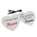 Funny Wedding Heart Photo Props with Sweet Sayings Decorative Hanging Sign