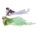 2Pcs Colorful Artificial Foam Mini Bird with Clip Home Wedding DIY Kit Decor