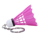 Rose Red Plastic Badminton Dangling Pendant Keychain Key Ring Pendant G3N4
