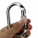Carbon Steel Climbing Carabiner Screw Lock Hiking Rope For 25KN Clip . Hook L1H6