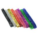 8 Colors 3/8 inch Wide 91cm Long Premium Glitter Velvet Sparkle Fabric Ribbon