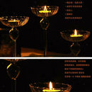 Clear Glass Candle Holder Candlestick Tealight Wedding Party Dinner Decor L