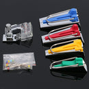 Multifunction DIY Sewing Machine Accessories Set w/Foot Tape Maker Awl Pins A