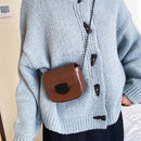 Casual Crocodile Leather Crossbody Bag Women Chain Shoulder Handbag (Brown)